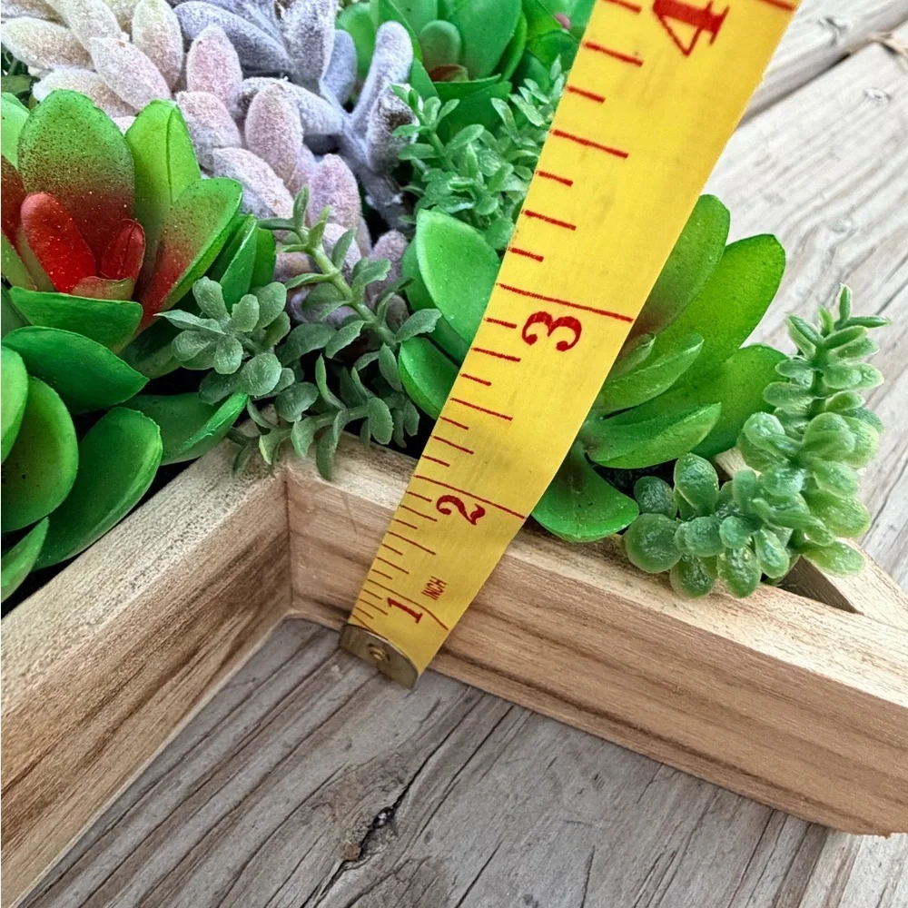 Wooden‎ Star Faux Succulent Arrangement Boho Farmhouse Décor 12”
